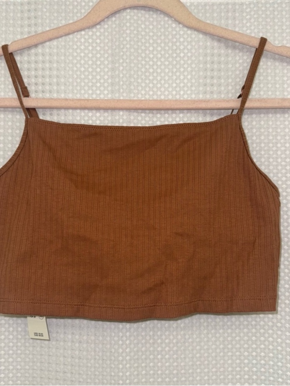 Aerie ribbed brown bralette lace back M NWT - Picture 2 of 4